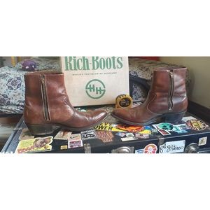 Vintage Western Ankle Boots Mens size 10 med